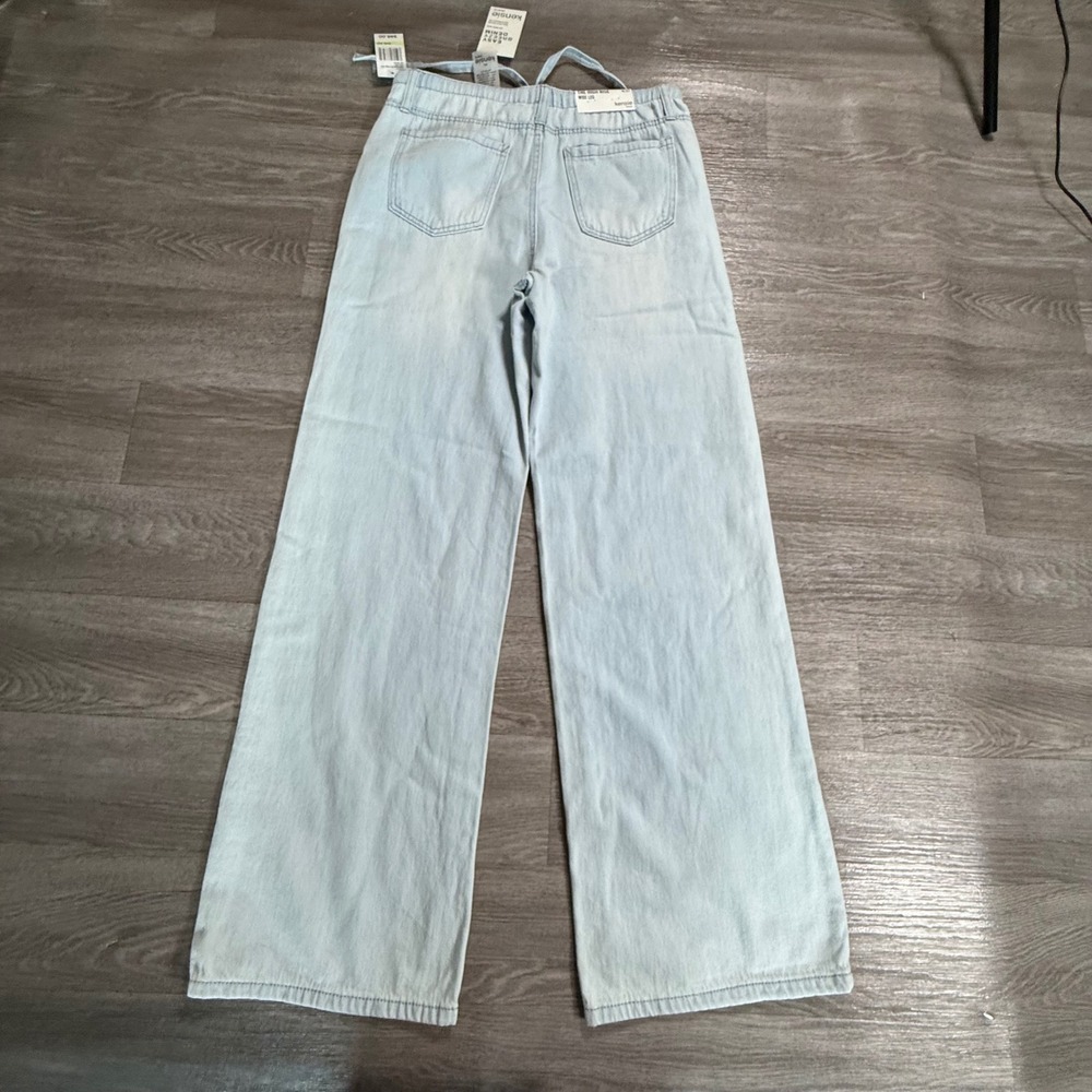 Kensie Easy Breezy Denim High Rise Wide Leg Jeans Saltwater Light Wash 4/27 NEW - Picture 6 of 7